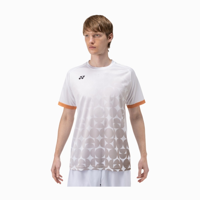 Yonex Sport-Tshirt Practice Print 16746 (100% Polyester) 2025 weiss Herren
